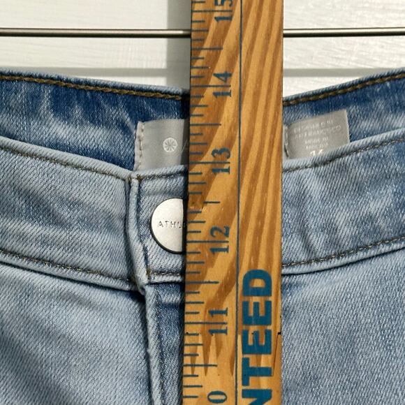 Athleta Sculptek Sz 16 Straight Leg Ankle Jeans Light Wash Stretch 535340 34x25 - Picture 5 of 10